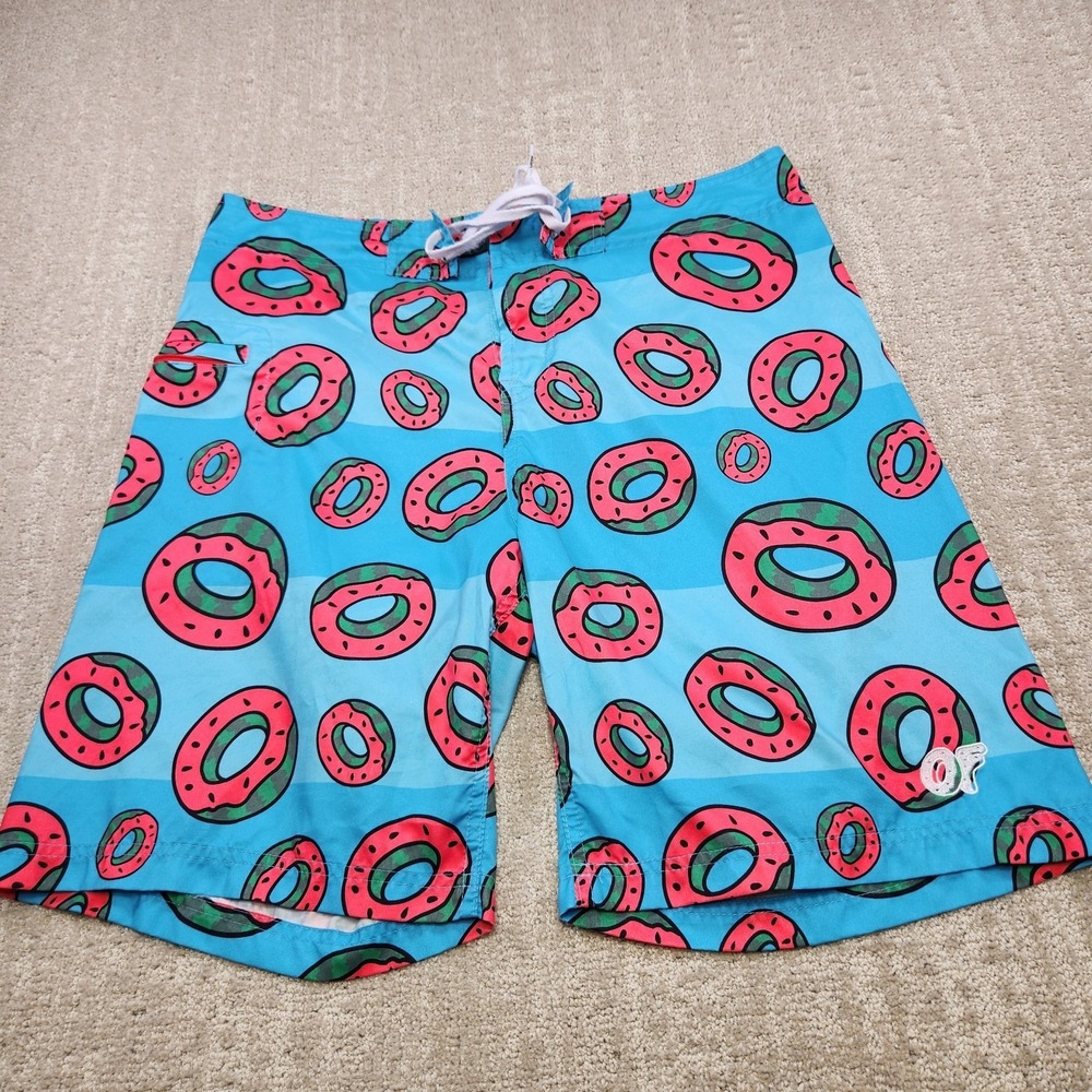 Odd Future Board Shorts Men Large Donut OFWGKTA Swim Trunks Tyler The Creator